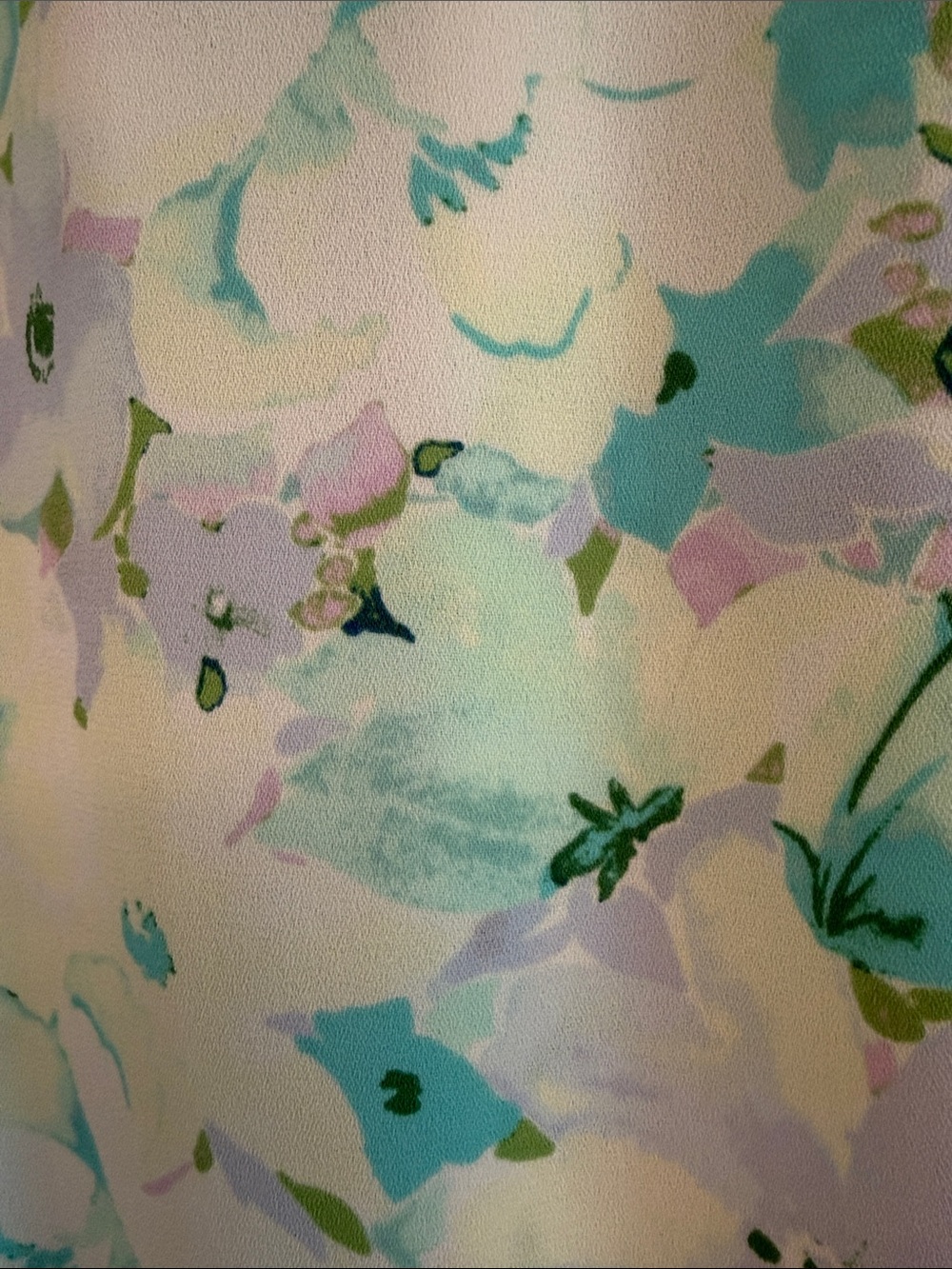 LC Lauren Conrad Floral Puff-Sleeve Blouse - Mint, Lavender & Aqua - Picture 5 of 5
